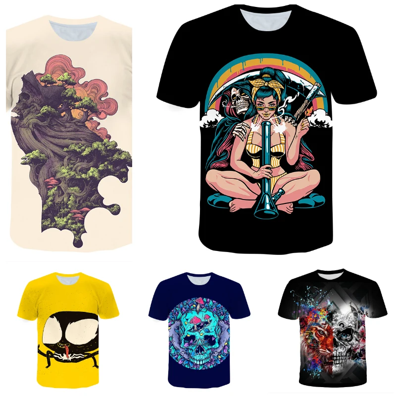 

Retro Style Men T-shirt Casual Spoof Bad Oversized T-shirt Summer Loose Harajuku Hip Hop Streetwear Men's Clothing Short Sleeve