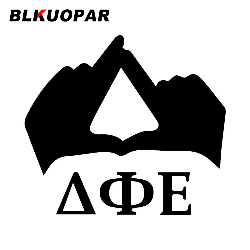 

BLKUOPAR Delta Phi Epsilon Sorority Hands Graphic Car Sticker Sunscreen Waterproof Creative Decal Air Conditioner Die Cut