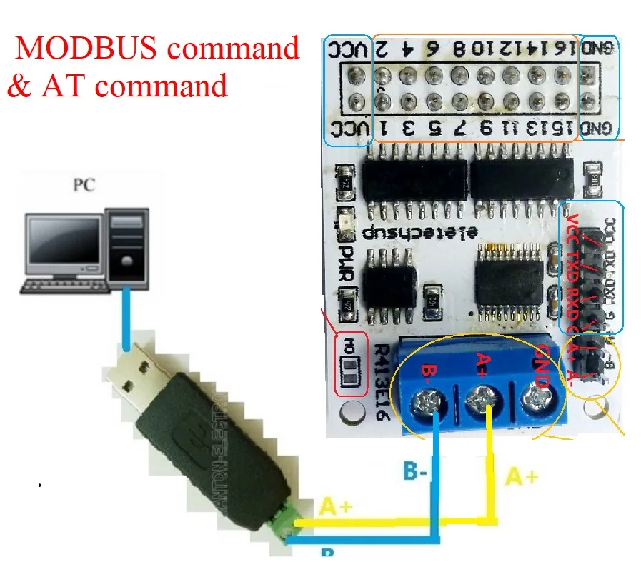 16-канальный Многофункциональный модуль RS485 RS232(TTL) PLC Modbus Rtu плата переключателя