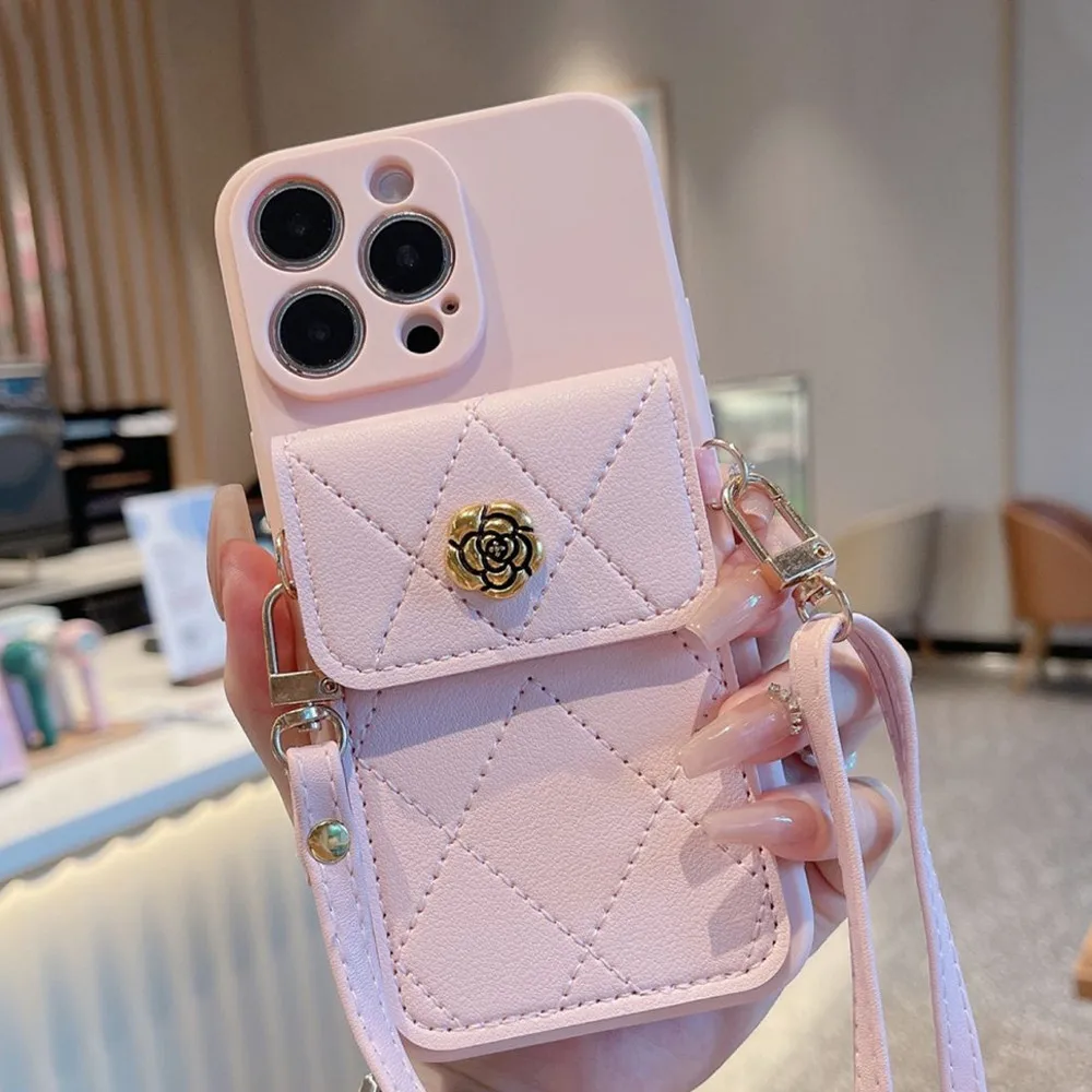 Фото Чехол для телефона со шнурком через плечо для Huawei P30 Lite Pura 70 P60 P50 P40 P30 P20 Pro, кожаный чехол-бумажник с цветочным принтом и ремешком для карт №3
