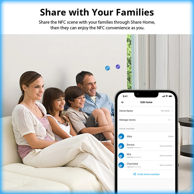 SONOFF NFC Tag EWeLink Smart Home 215 Chip 540 Bytes Tags Shortcuts Tap To Trigger Scene For NFC-enabled Phones |