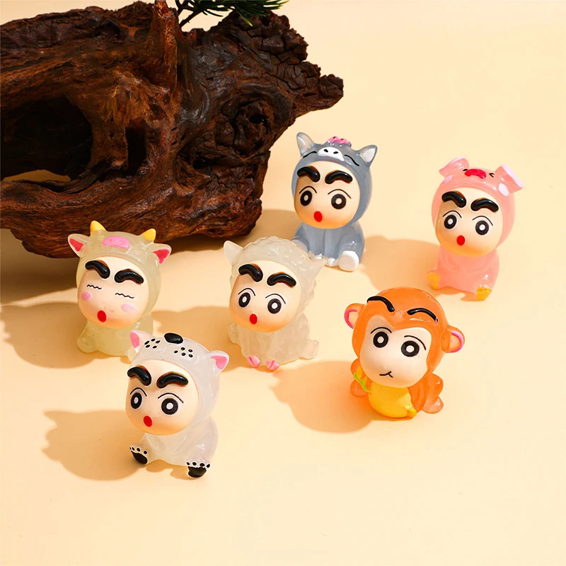 Светящиеся миниатюрные фигурки из смолы в виде 12 знаков зодиака 1 шт.