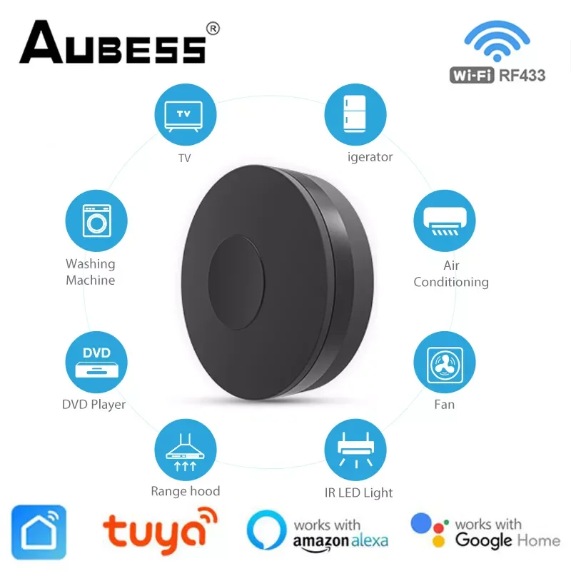 

Smart RF IR Remote Control WiFi Smart Life Control For Air Conditioner TV LED Fan DVD Works With Alexa Home