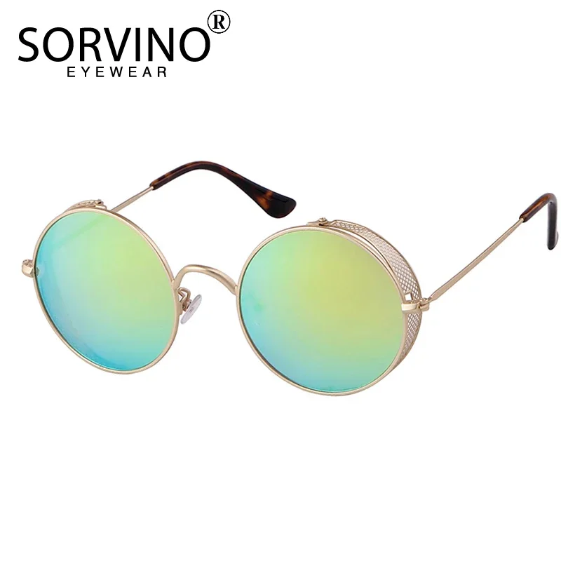 Солнцезащитные очки в стиле стимпанк для мужчин и женщин с защитой UV400