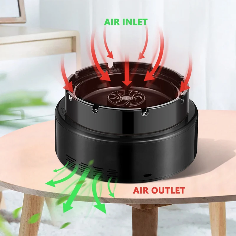 NLEC 3000mAh Ashtray Air Purifier Anti Second-hand Smoke Automatic Removal Smart Smoking Tool USB Charging | Дом и сад