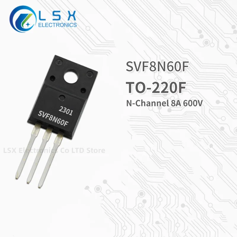 

10PCS NEW Original Factory Direct Sales SVF8N60F TO-220F Encapsulation N Channel MOS Field effect transistor 8A 600V