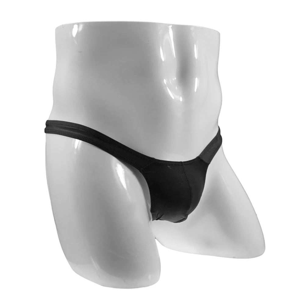 

Sexy String Bikini Men Ice Silk Thongs Big Pouch Low Waist Thong Brief Underwear Underpants Erotic Homens Breathable Panties