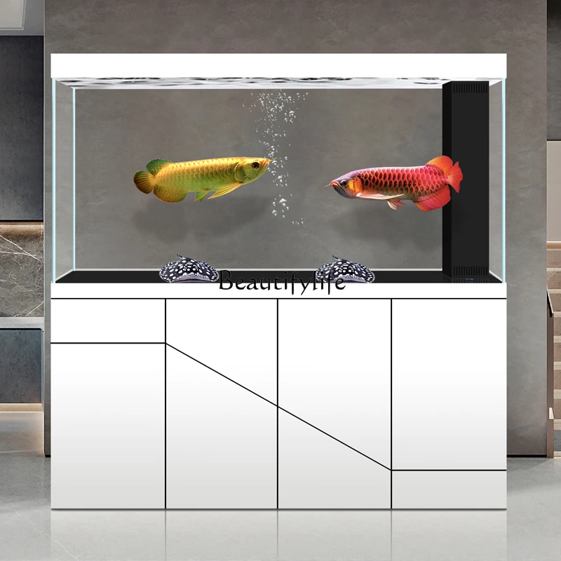 Большой аквариум для гостиной ультра-белое стекло алюминиевый сплав арообраный