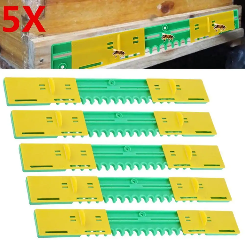 

5Pcs Beehive Door Entrance Sliding Guard Gate Bee Anti-escape Beekeeping Tool Beekeeper Bee Hive Entrance Sliding Gate