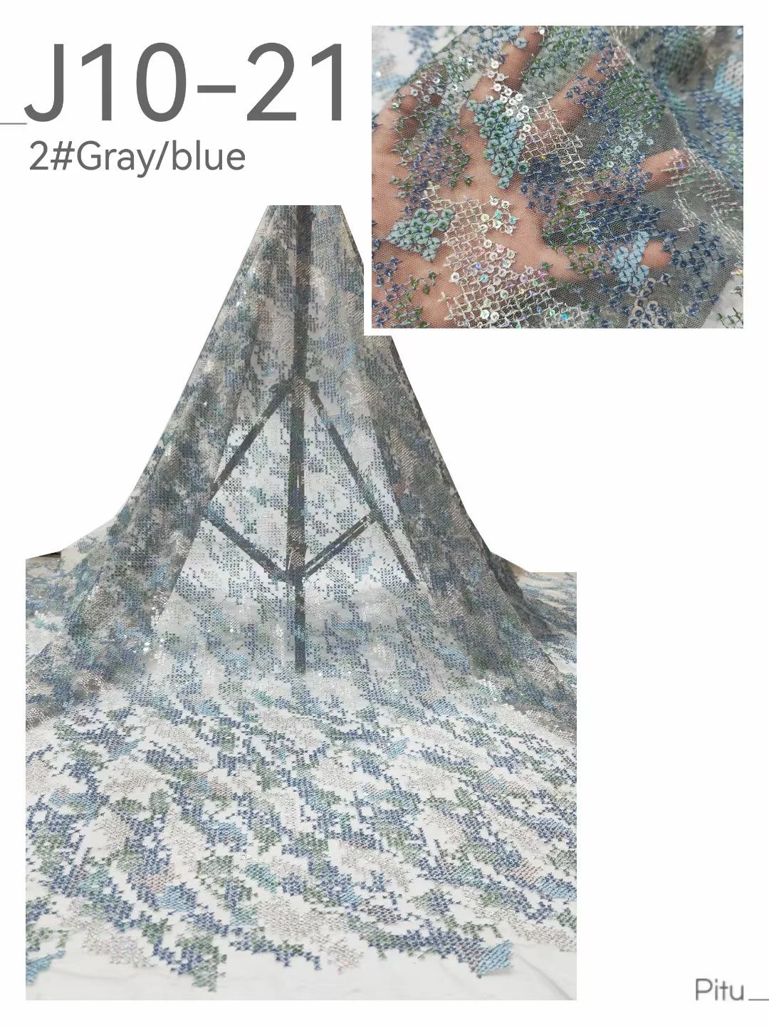 

Latest African Mesh Lace Fabric Handmade Embroidery Sequins French Tulle Lace Swiss Fashion For Wedding Evening Party Dress Sew