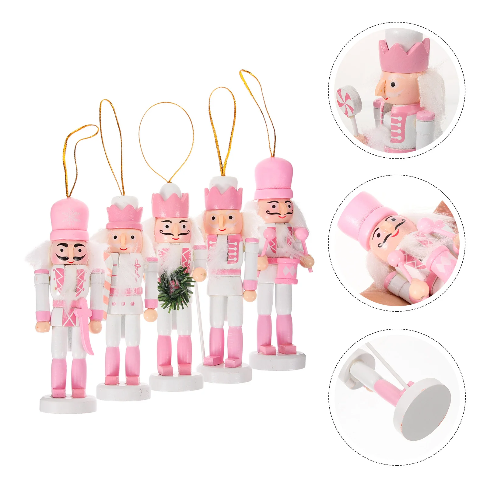 5 шт. макароны розовые и белые конфеты набор Щелкунчиков пять подарочных подвесок