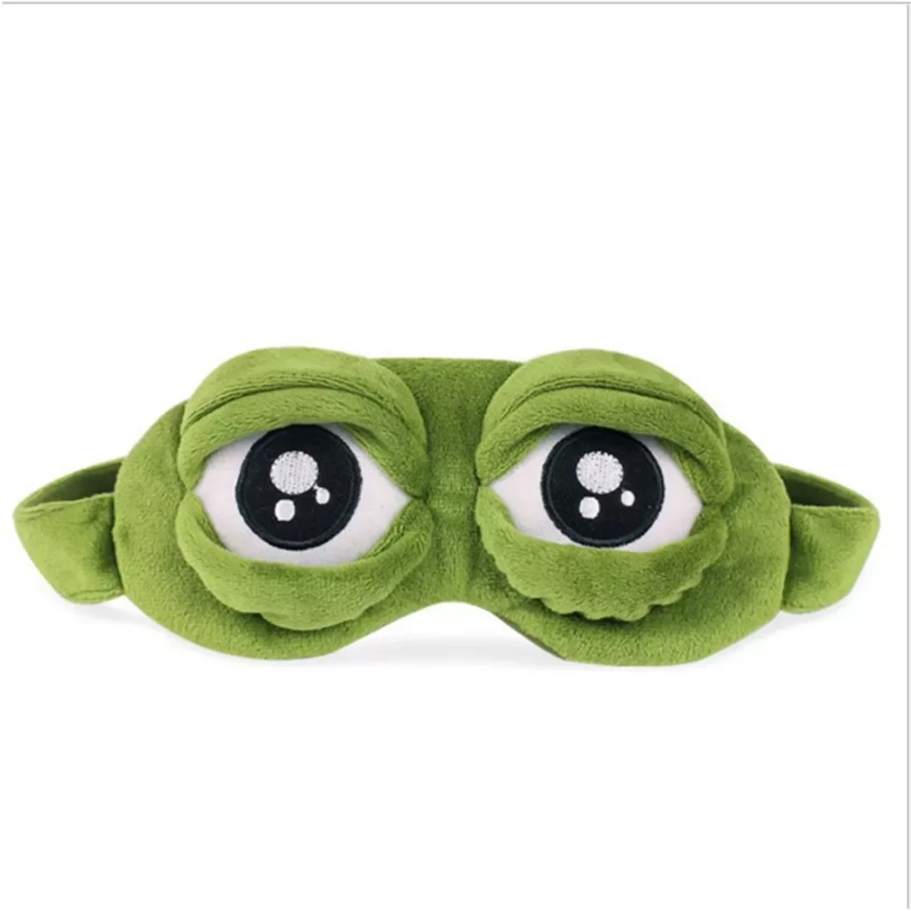 

Creative Pepe The Frog Sad Frog 3D Eye Mask Cover Sleeping Rest Cartoon Plush Sleeping Mask Cute Anime Gift