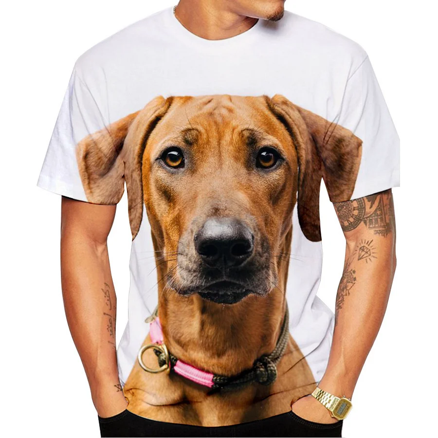 

2020 3D digital printing short sleeve T-shirt animal series with personalized patterns for men and women
