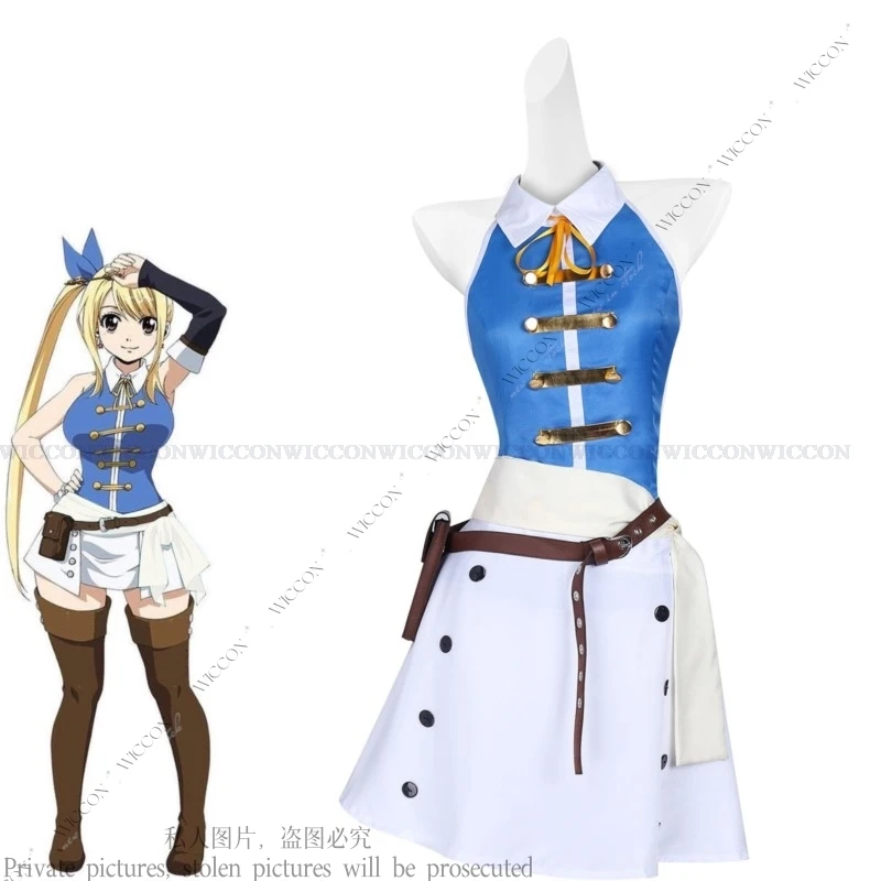 Венди Марвелл Люси Хартфилия Косплей Костюм Парик Comic-Con Боевая Одежда Женщина