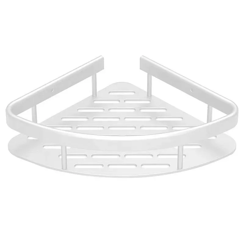 

Белый треугольник, неперфорированная угловая полка для ванной комнаты, органайзер для душа и туалета, настенный компактный стеллаж для хранения