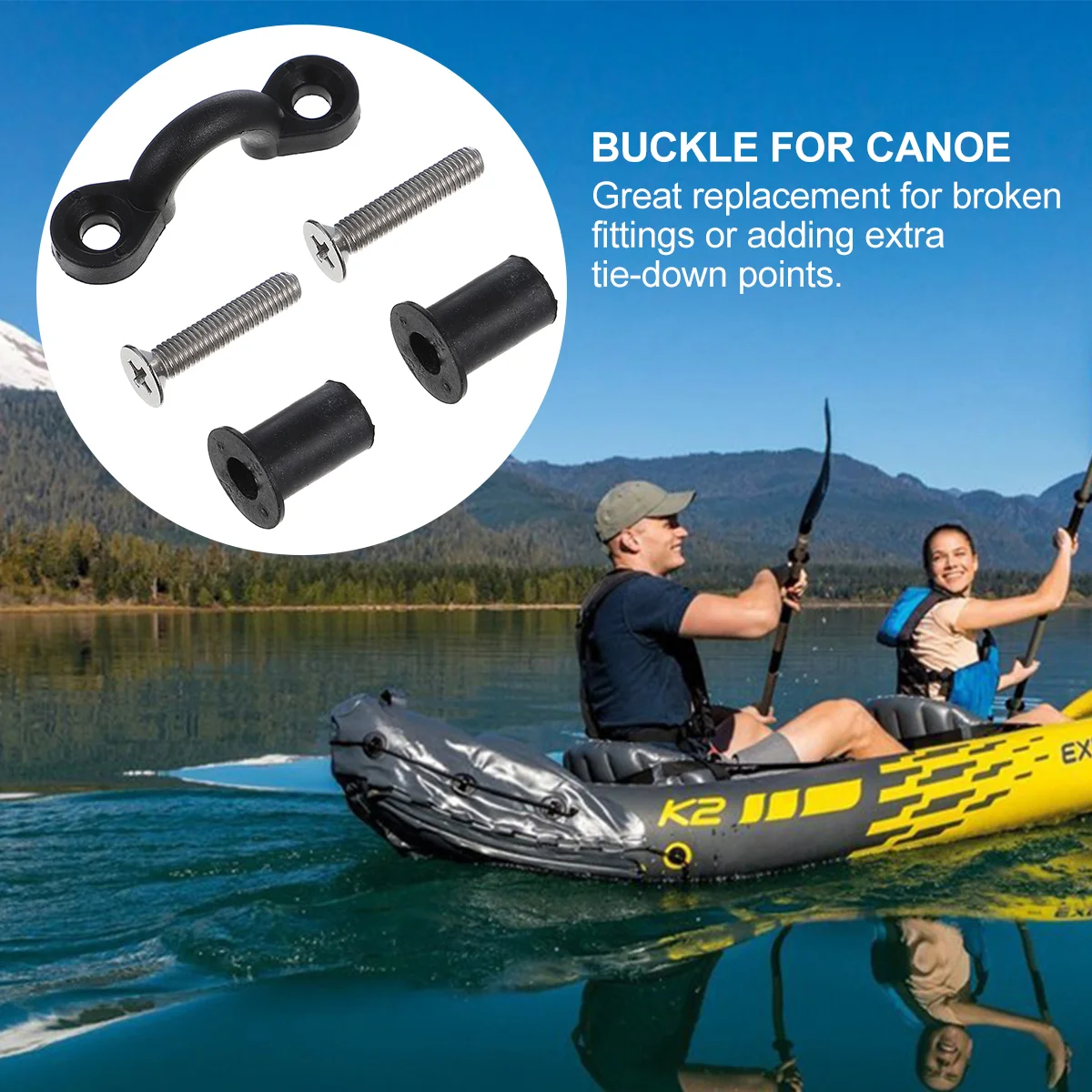 

6pcs Kayaking Small C-type Buckle Handle Buckle Set for Canoe Kayak