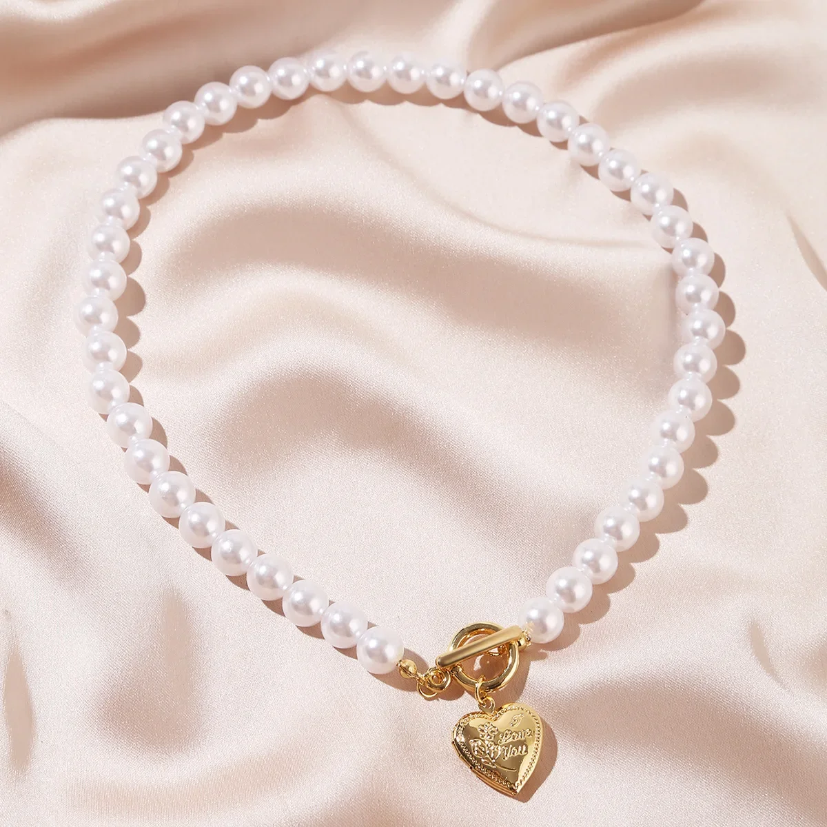 Модное колье с искусственным жемчугом свадебное ожерелье для женщин открытое