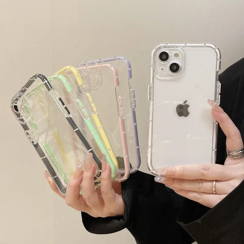 

Luminous Phone Case Suitable For iPhone 14 13 12 11 Pro Max XS Max X XR 8 7 Plus Mini Transparent Soft Case Fall Protection Case