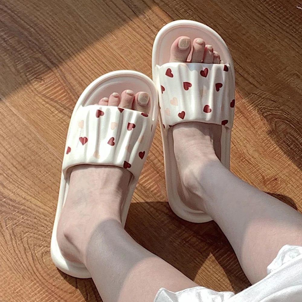 Женские домашние тапочки на плоской подошве Мягкие Шлепанцы из ЭВА платформе с