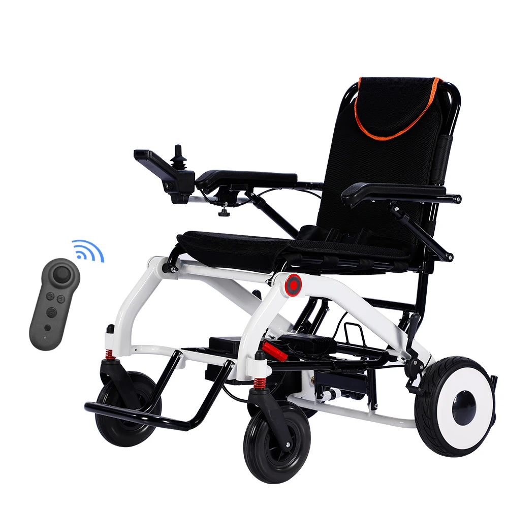 

China Portable Lightweight Foldable Folding Adjustable Cheap competitive adult chargeable electric wheelchair