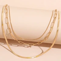 trendy multilayer necklace retro sweater chain for women jewelry