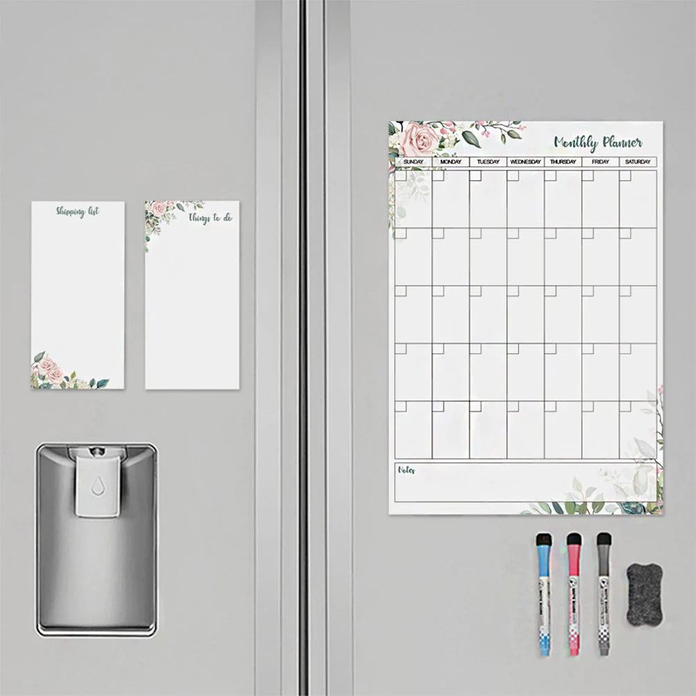 

Magnetic Dry Erase Board Fridge WhiteBoard Sheet,Home Kitchen Erasable Flexible Refrigerator Magnet Notepad Memo Grocery List