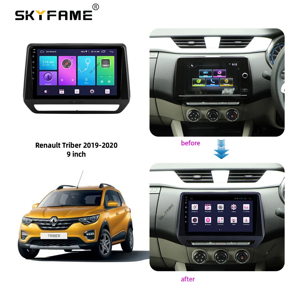 

Автомагнитола для Renault Triber 2019 2020 Android мультимедийный плеер GPS-навигация система 4 + 64G IPS экран DSP стерео головное устройство 2din