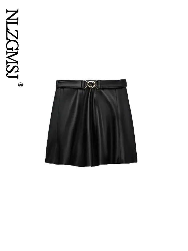 

Женская юбка с поясом Nlzgmsj, модная черная однотонная тонкая простая универсальная Повседневная Нижняя одежда, весна-лето 2023