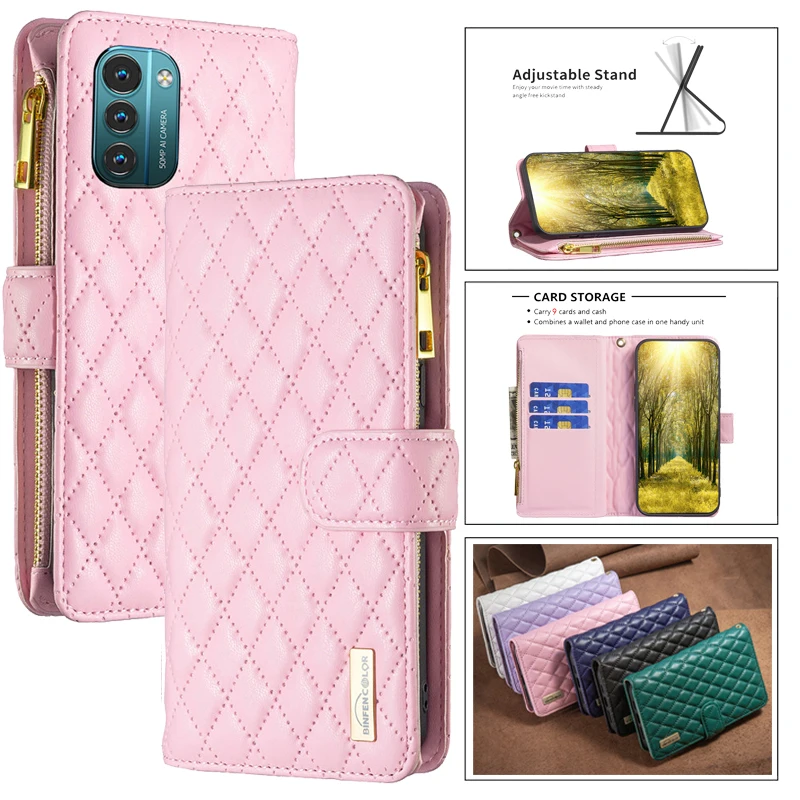 

Wallet Flip Magnet Case For Nokia G21 TA-1418 Coque For Nokia G11 TA-1401 NokiaG21 G 21 Luxury Zipper Leather Phone Case Cover