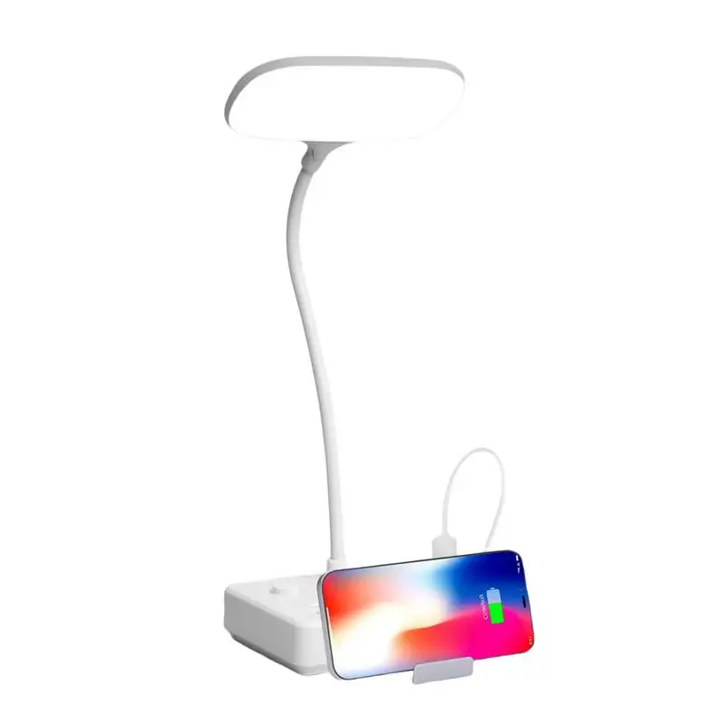 

Desk Lamp With Charging Ports LED Lights With Charger Base Nightstand Bedroom Lamps With USB Port Outlet Suitable For Home Use