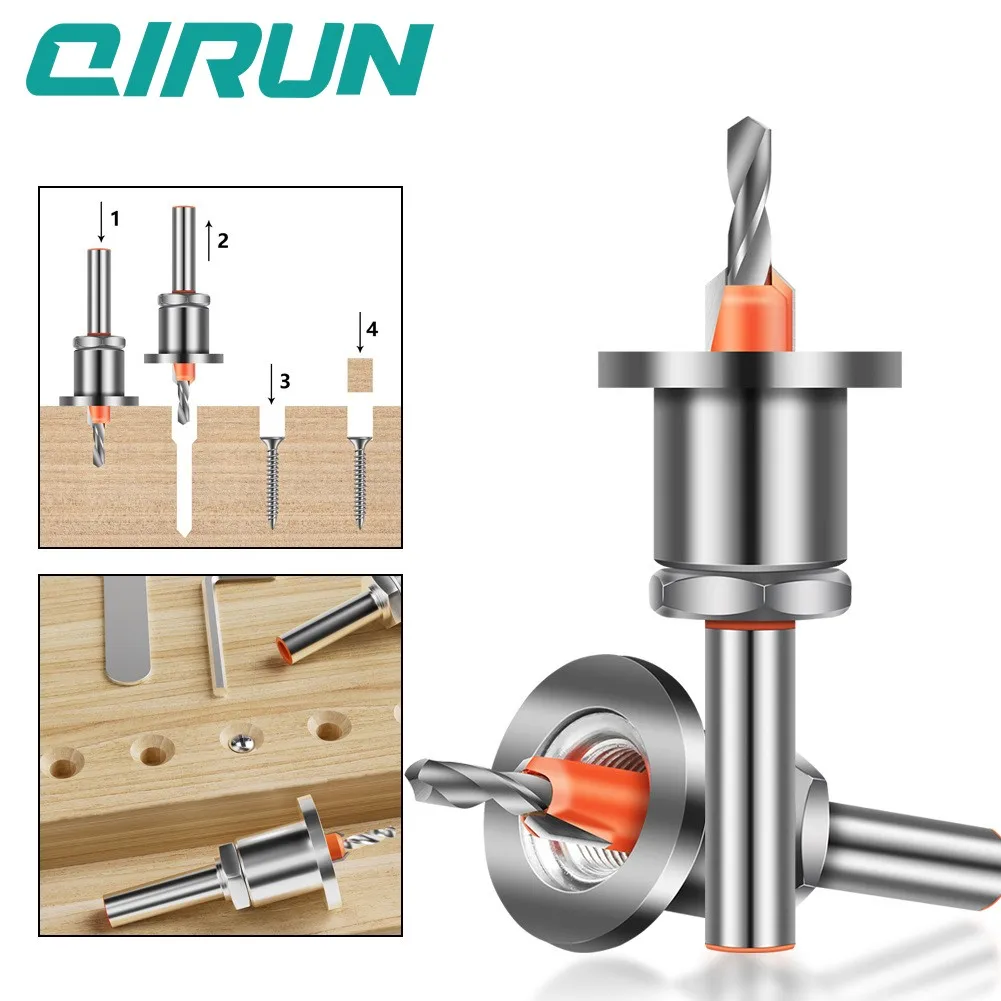 

A17 countersunk drill with stopper, alloy head cone drill, woodworking step drill, woodworking opening drill