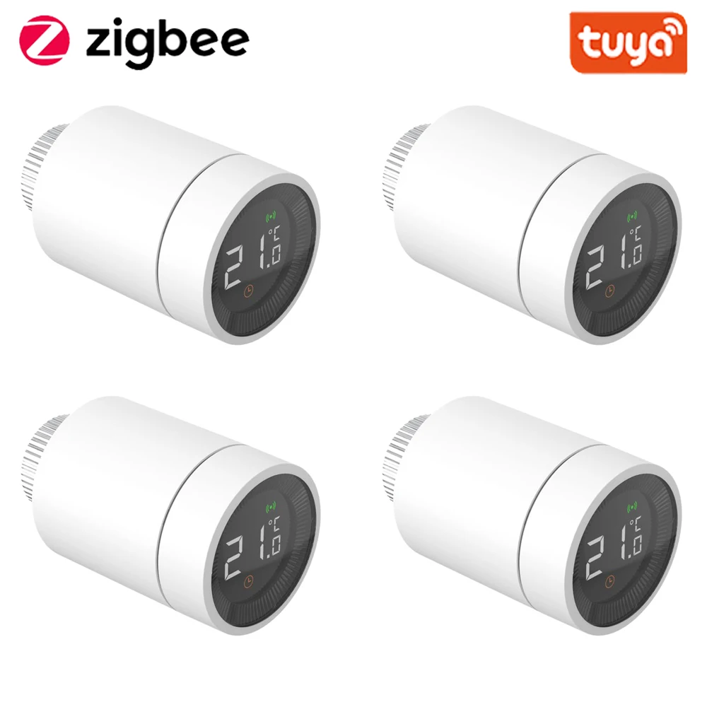 Умная термоголовка zigbee. Привод радиатора tuya smart zigbee. zigbee кран. умный wi-fi термостатический клапан радиатора с пультом ду.