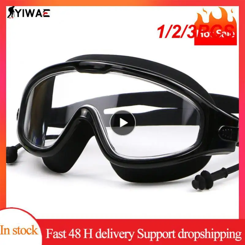 

1/2/3PCS Myopia Swimming Glasses Hyperopia Optical Anti-Fog Swim Goggles Prescription Corrective Snorkel Mask Free Ear Plug &