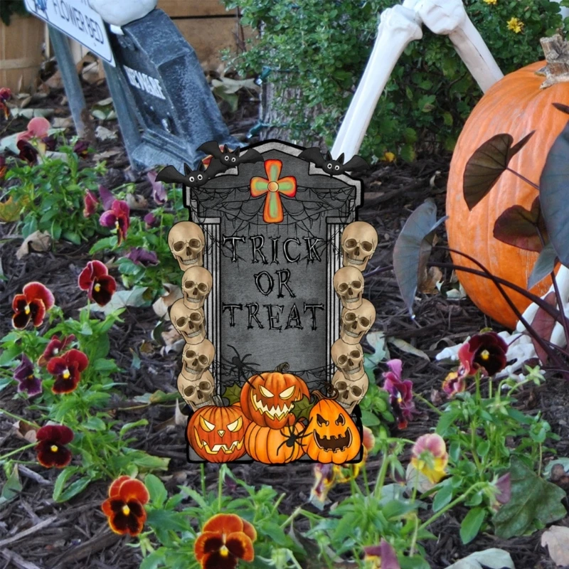 

Акриловая надпись на Хэллоуин, памятник тыквы, двор, декоративная садовая стойка
