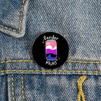 genderfluid drink pin custom funny vintage brooches shirt lapel teacher bag cute badge cartoon pins for lover girl friends