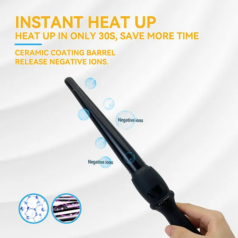 

Hair Curler Cone Curler Single Tube Ceramic Glaze Pear Flower Cone Electric Hair Curlers