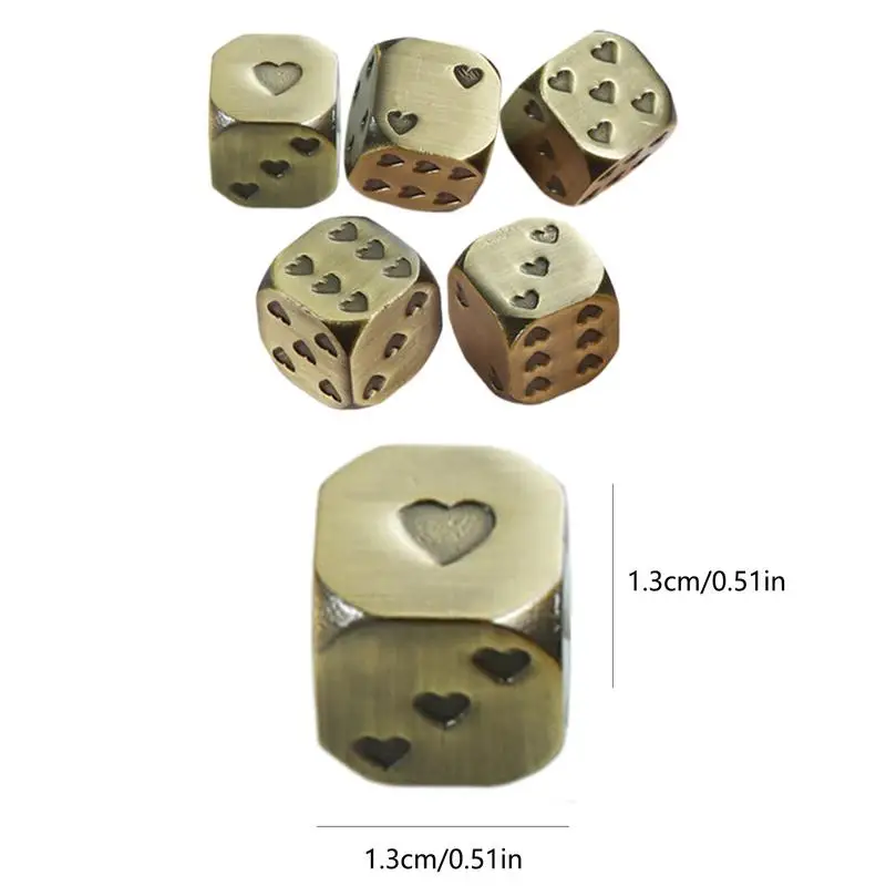 Ролевые игральные кости Развлекательные кубики с узором в виде сердца