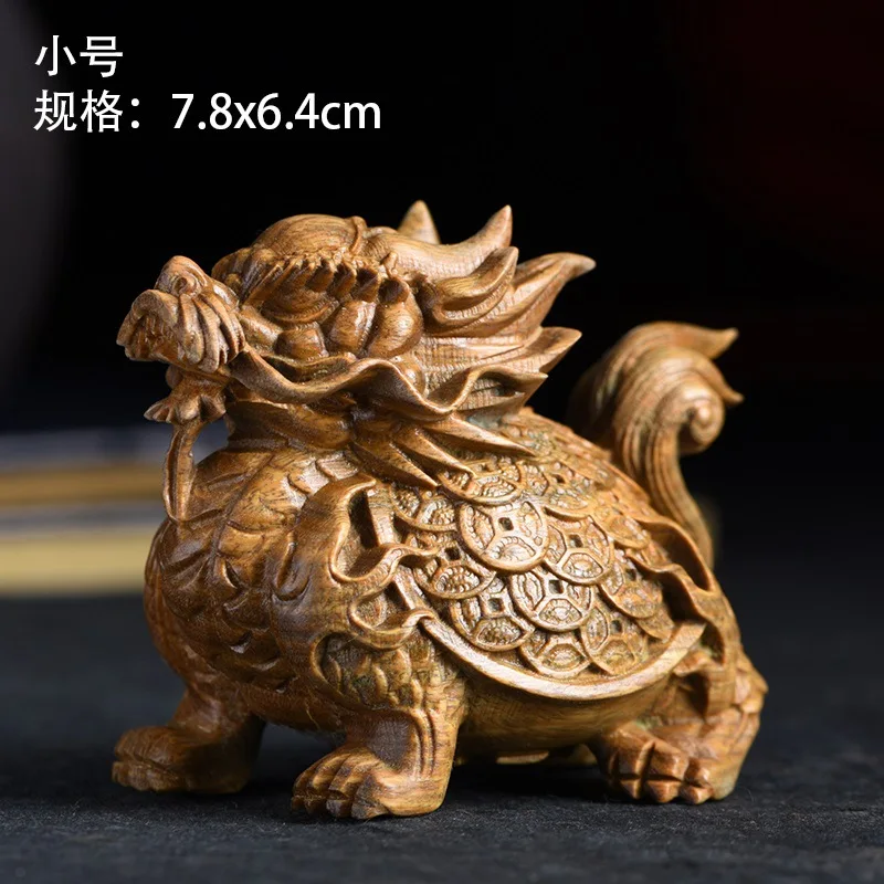 Guajacwood Xuanwu украшение в виде черепахи дракона резьба по дереву ремесла