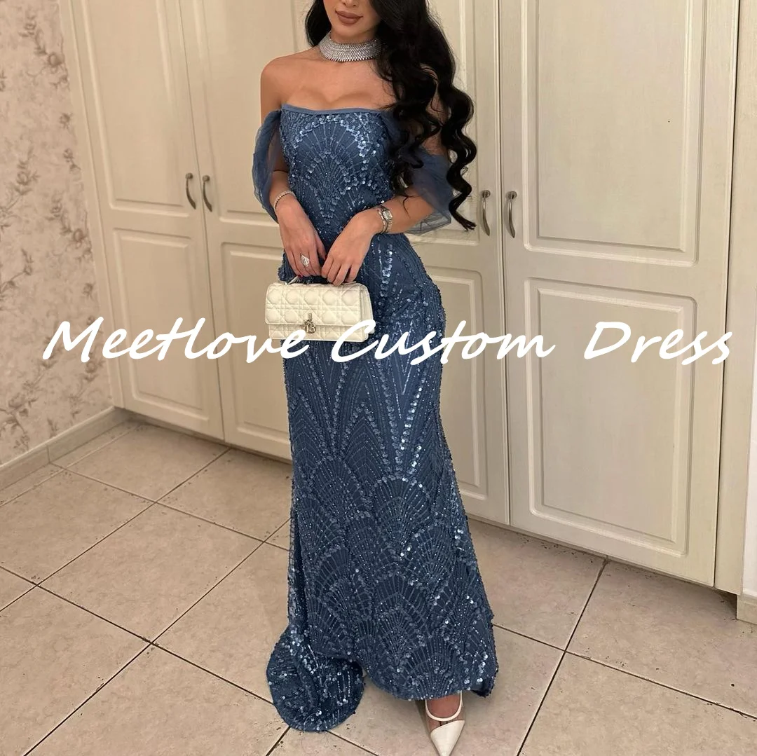Фото Meetlove Customized فستان حفلات الزفاف Элегантные платья для женщин Платья на день рождения Роскошное вечернее платье в Дубае 2024 №2