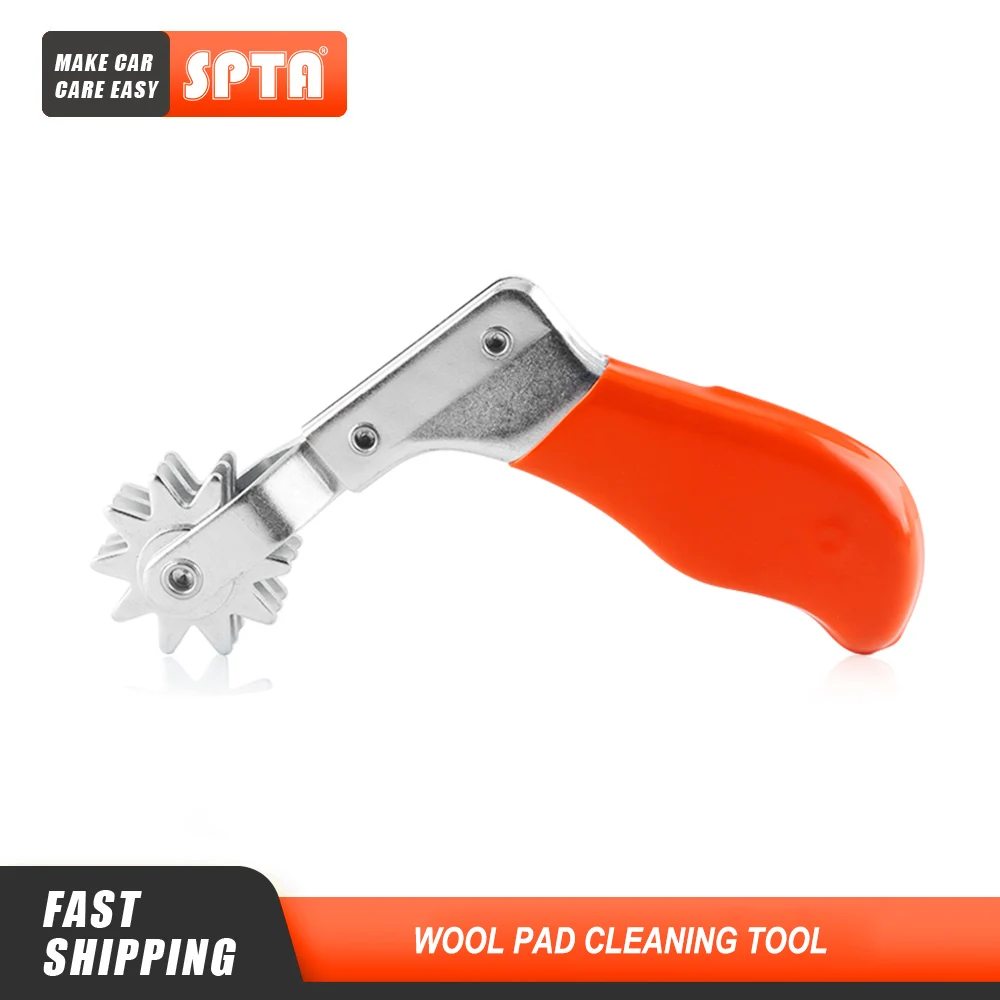 

(Single Sale) SPTA Wool Polishing Pad Cleaner Spur for Revitalizing Polisher Compound Buffing Pads Bonnets Remove Wax Tool