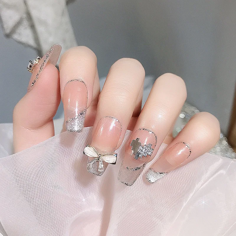 

Net Red Love Zircon Nail Decoration Bow Pearl Three-dimensional Nail Accessories Nail Diamond Jewelry Nail Art Decorations