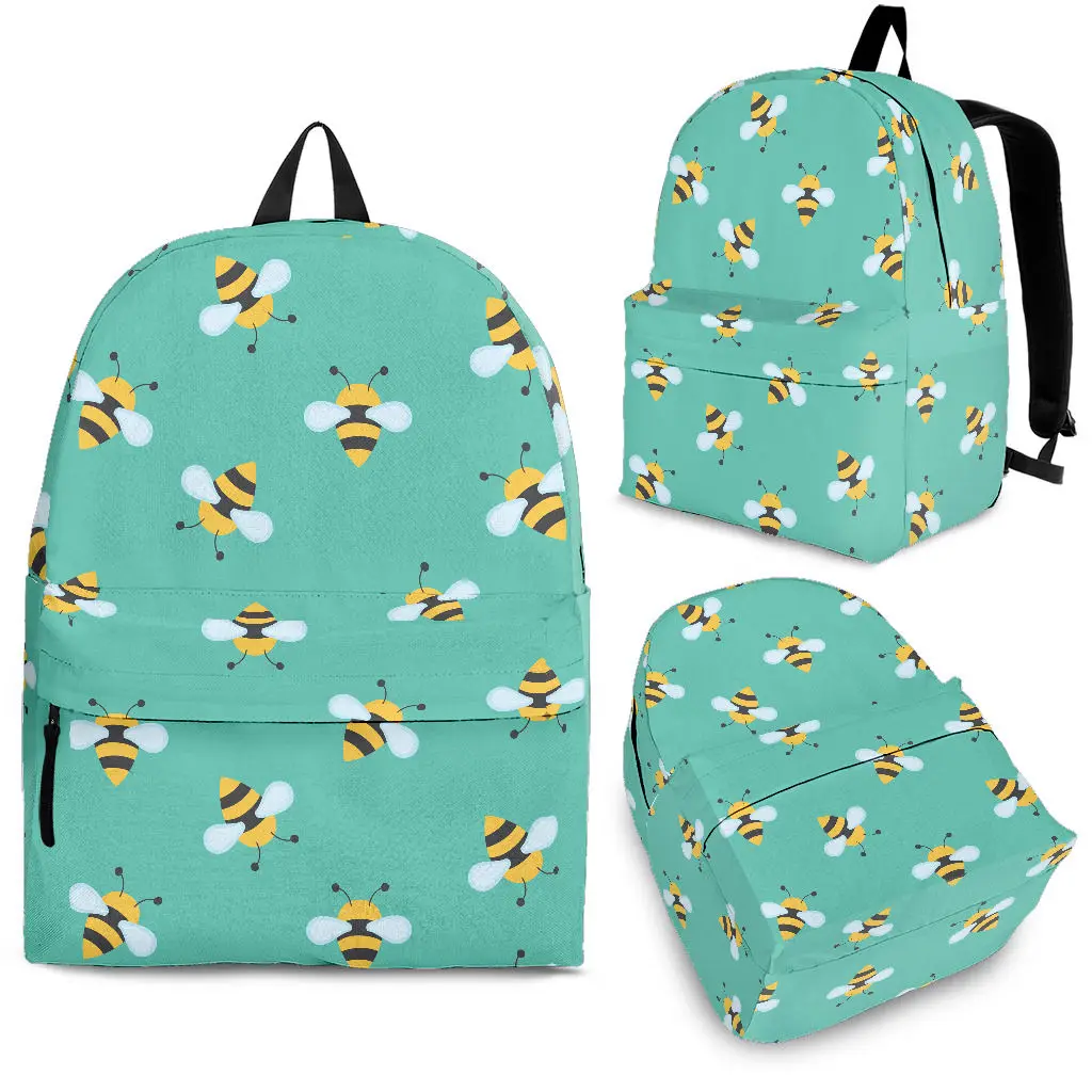 

YIKELUO Cute Cartoon Bee College Student Laptop Brand Backpack Insect Print Children's School Bag Animal Bag With Zipper