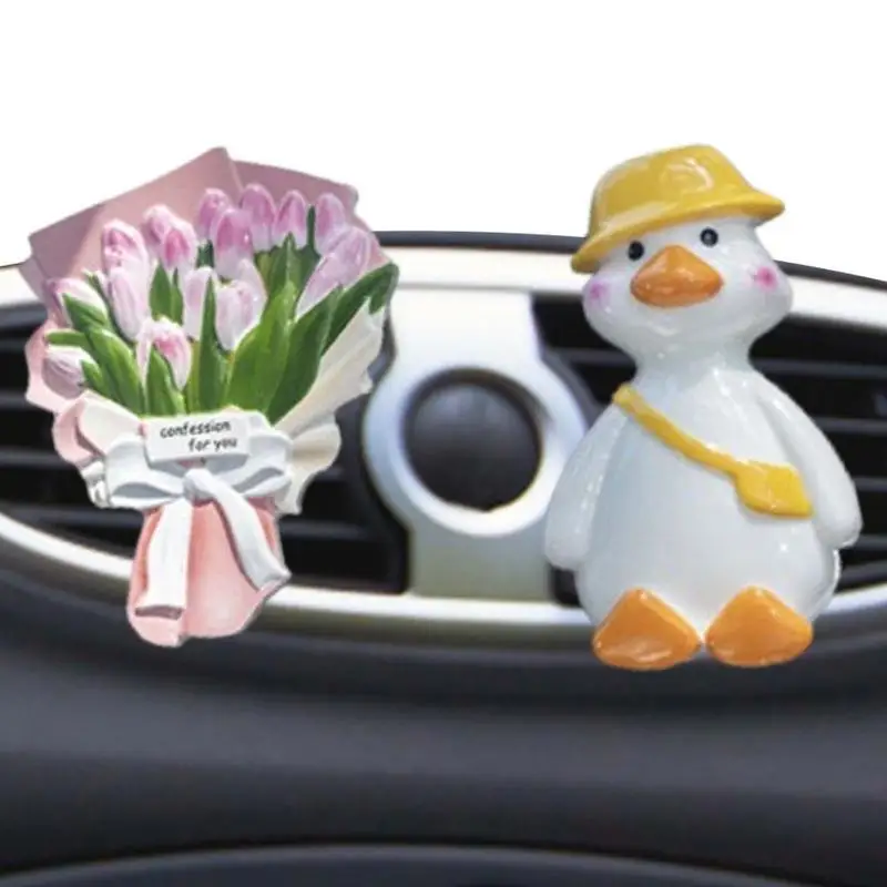 

Flower Bouquet Car Scent Wry Necked Duck Automotive Aroma Diffuser Flower Car Scent For Air Conditioner Decoration Portable
