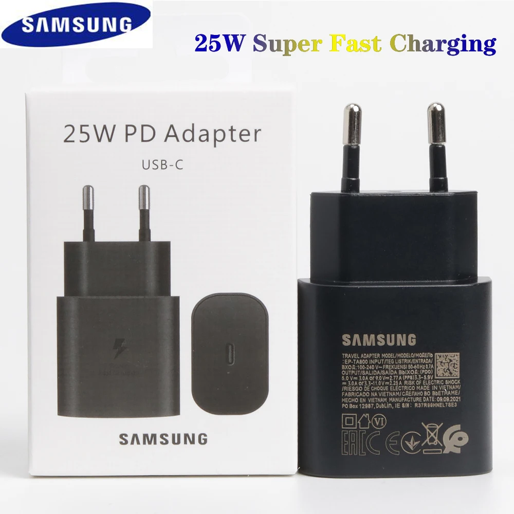 

Original Samsung S21 FE S20 FE 25w Charger Super Fast Charge Usb Type C Pd PPS Quick Charging EU For Galaxy A31 A51 A71 A91