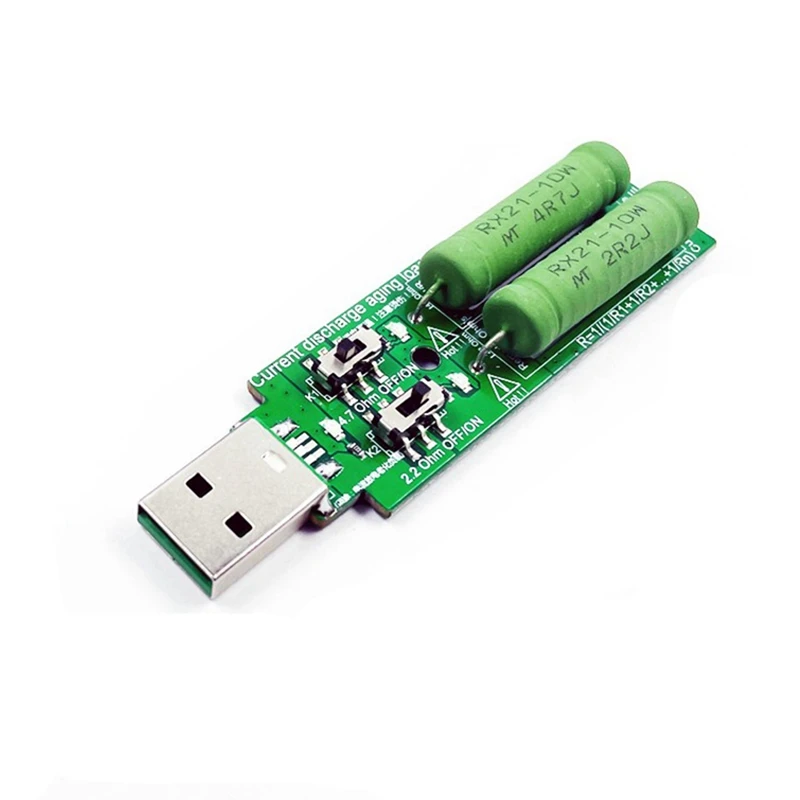 

1 Piece USB Resistor DC Electronic Load With Switch Adjustable 5V1A/2A/3A Battery Capacity Voltage Discharge Resistance Tester