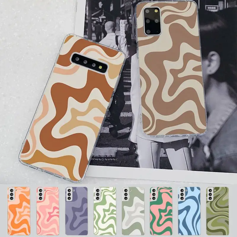 

FHNBLJ Liquid Swirl Phone Case for Samsung S21 A10 for Redmi Note 7 9 for Huawei P30Pro Honor 8X 10i cover