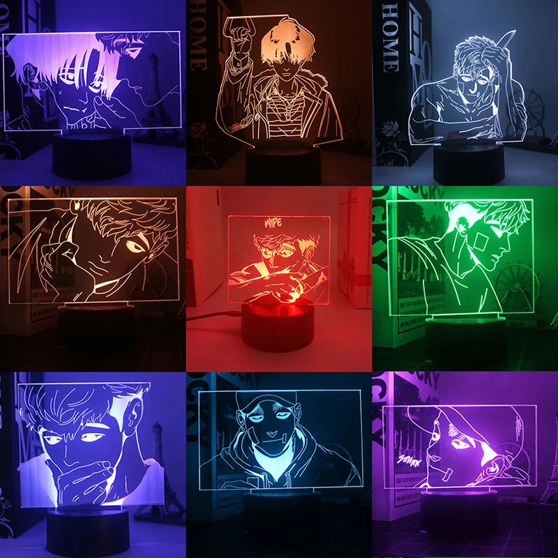 

Killing stalking Wu Shangyu 3d led lamp for bedroom manga night lights anime action figure room decor Decoration gift luces