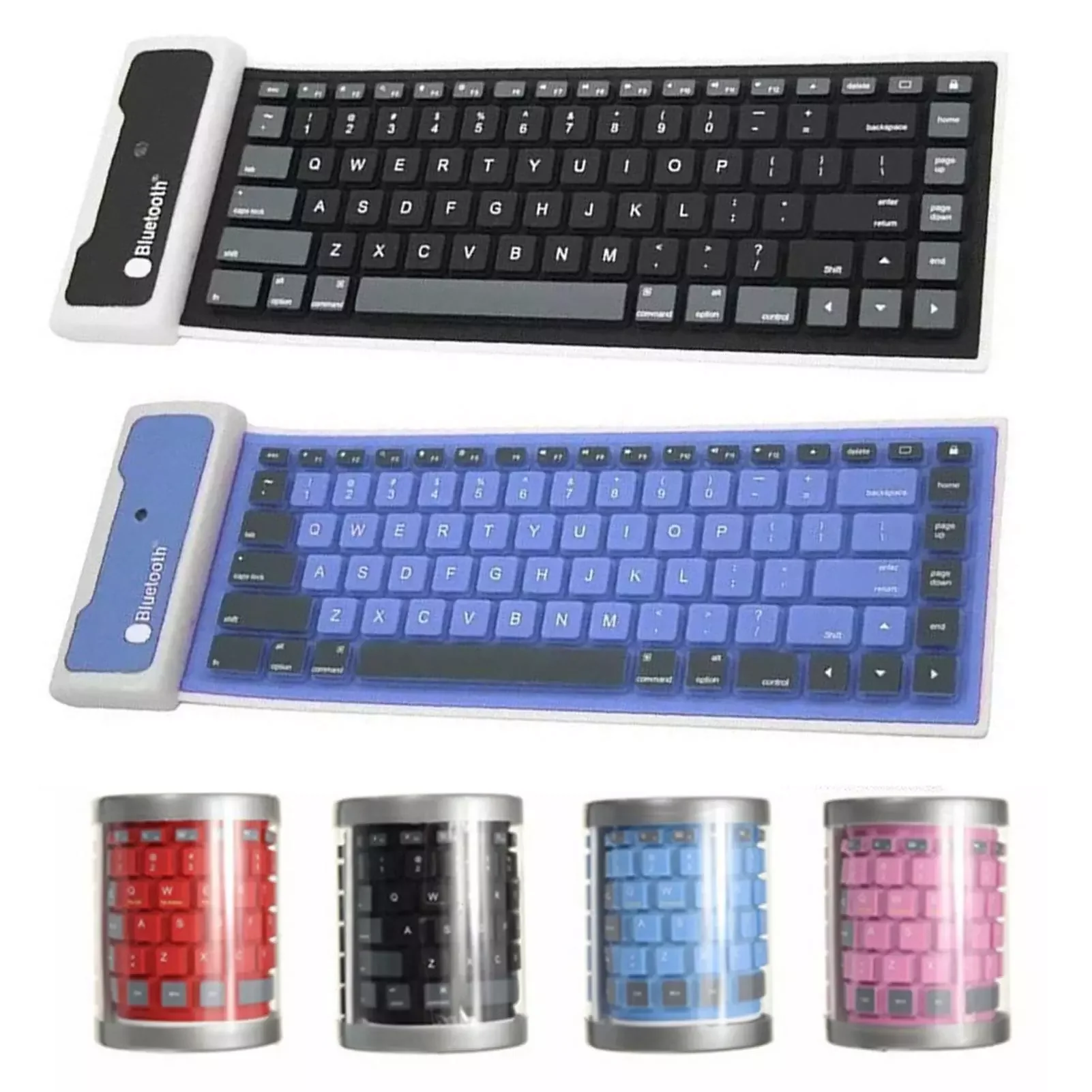 

87 Keys Portable Mini USB Keyboard Flexible Waterproof Soft Silicone Gaming Keyboard Tablet Foldable Computer Keyboard Laptop