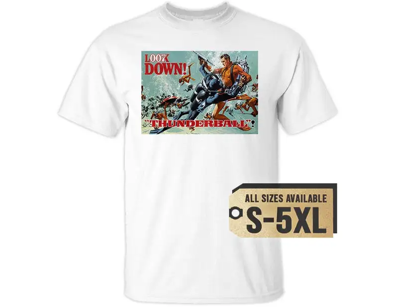 Многоцветная футболка Thunderball 1965 года V2 все размеры S-5XL