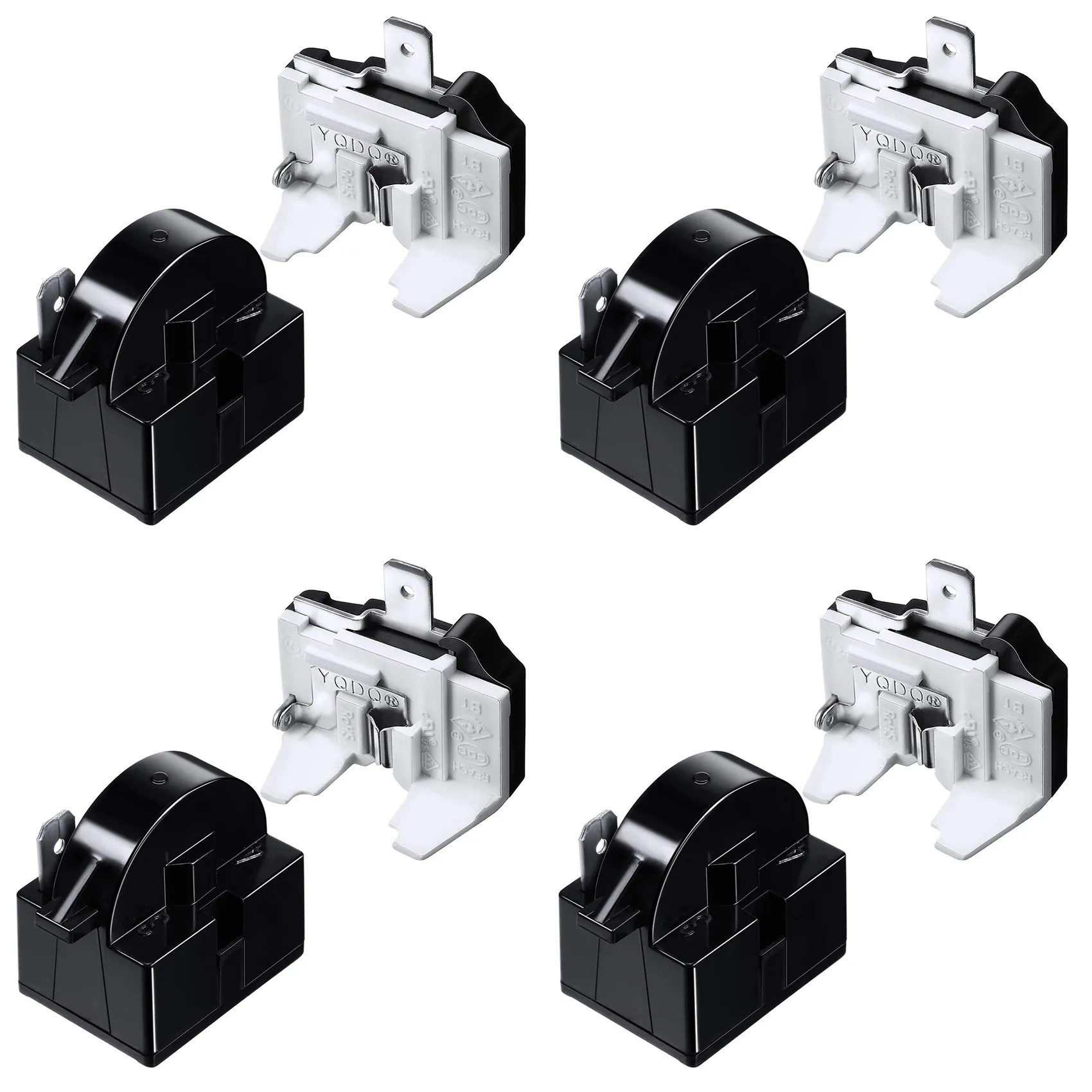 

4X QP2-4.7 PTC Starter Relay 1 Pin Refrigerator Starter Relay And 6750C-0005P Refrigerator Overload Protector
